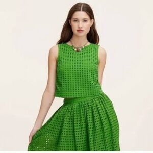 Kate Spade x Target Green Eyelet Skirt and Tank Top (Full Set)
